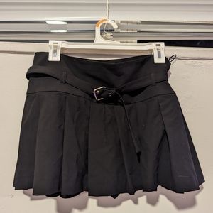 Large Black Pleated Skort from Zara